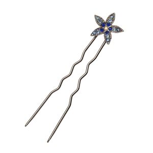 Blue and Silver Floral Hair Pin